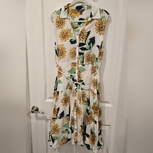 Sunflower Print Dress XL